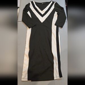 CBR Black and White Long Sleeve Dress 3c39